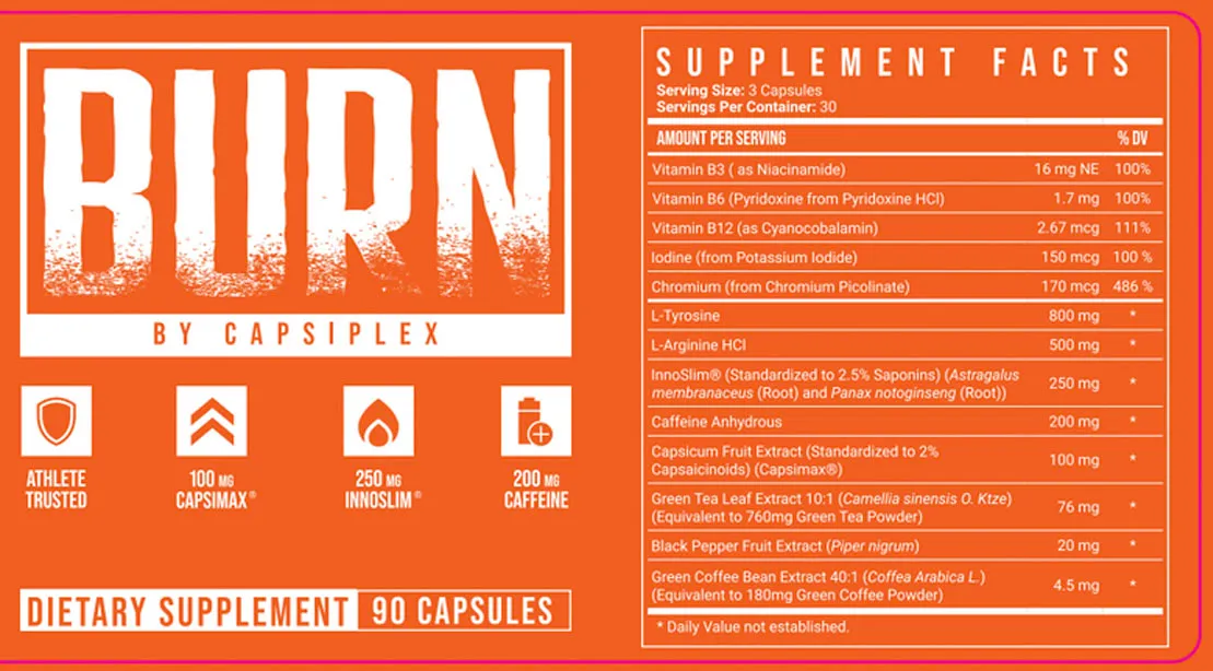 Capsiplex Burn Fat Not Muscle: Capsiplex Burn Ingredients